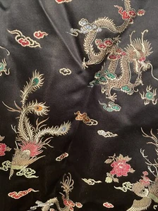 SILK BOX Womens Jacket Coat S/M 6 Silk Blend ASIAN Dress DRAGONS 🐉 PHOENIX vtg - Picture 1 of 9