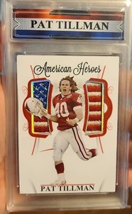 Pat Tillman All-American USA Flag Patch Custom Card Slabbed Arizona Cardinals 
