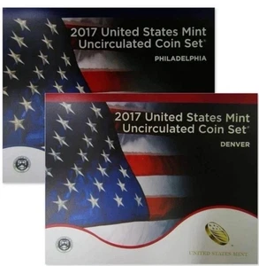 2017 US Uncirculated Mint set Philadelphia and Denver Mint 20 coins - Picture 1 of 3