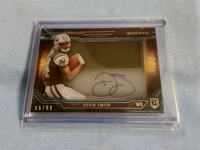 Devin Smith 2015 Topps NFL Strata Clear Cut Rookie Patch Auto #'d 15/99 NY Jets - Image 1 of 2