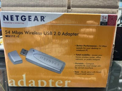 NETGEAR G 54 MBPS WIRELESS-G USB 2.0 ADAPTER WG111 NEW SEALED - Image 1 of 3