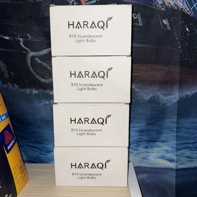 Lot of 40 Haraqi B10 E12 Replacement Light 40 Watt Bulb Bulbs Each Box has 10 - Image 1 of 2