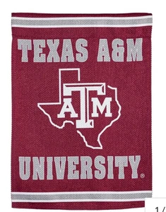 Texas A&M Aggies Embossed Suede Garden Flag 12.5x18” NCAA Football Evergreen - Picture 1 of 6