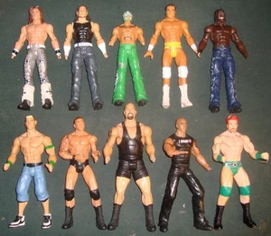 WWE WRESTLING FIGURE MATTEL JOBLOT BUNDLE REY MYSTERIO JOHN CENA ROCK BIG SHOW - Picture 1 of 1