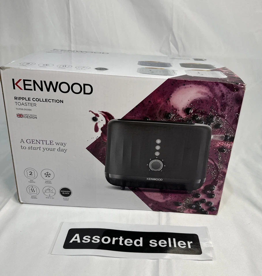 Kenwood 2 Slice Toaster Ripple Midnight Black Brand New In the boB - Image 1 of 1