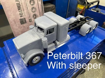 rc tamiya 1/14 truck body Kenworth T800 W900  Lesu Peterbilt King Hauler 379 367 - Image 1 of 4