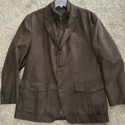Blazer Abrigo Deportivo Hombre Tasso Elba 3 Botones Marrón Chocolate, Chaleco Inserto Convertir Foto 1 de 4