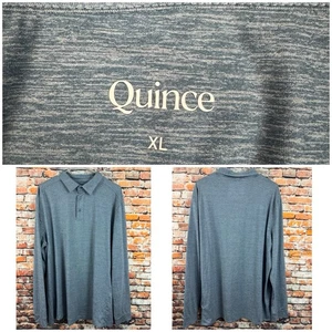 Quince Flowknit Breeze Performance Langarm Polo Heather Sky Blue XL - Bild 1 von 8