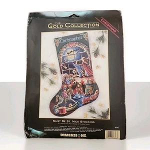 Dimensions GOLD COLLECTION Cross Stitch Stocking Kit, MUST BE ST. NICK #8567 - Bild 1 von 3