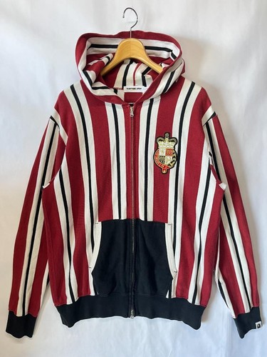 A BATHING APE (BAPE) Felpa con cappuccio Bape con toppa zip XL UOMO usata alta qualità