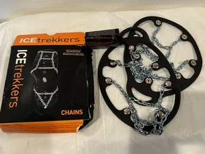 ICE Trekkers Chains Size L Traction Fits Over Shoes, Boots for Snow & Ice - Picture 1 of 14