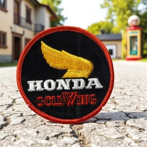 Vintage 70er Jahre Honda Gold Wing Motorrad Biker Round Patch neuwertig - Bild 1 von 3