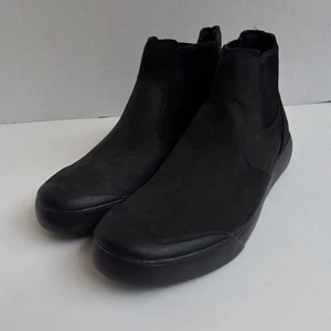Keen Women’s 8.5 Boots Elena Chelsea Waterproof Nubuck Leather Pull On Black NEW - Picture 1 of 13