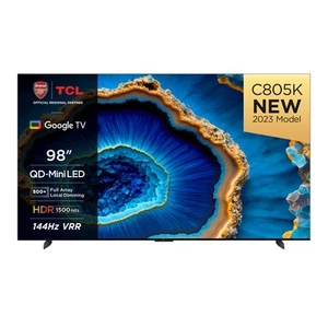TCL C80 Series 98C805K 2.49 m 98" 3840 x 2160 pixels LED Smart TV Wi-Fi Black - Picture 1 of 1