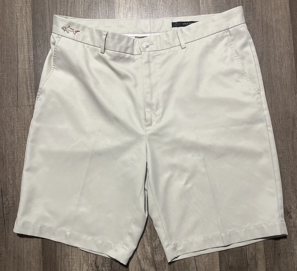 Pantalones cortos chinos de golf Greg Norman para hombre 36 blancos rendimiento (F3) Foto 1 de 4