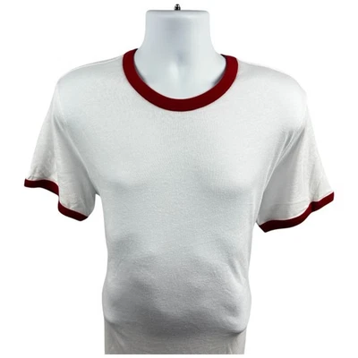 Men's Alternative Apparel Keeper Ringer Tee - Classic Premium Retro (White/Red) - Image 1 of 4