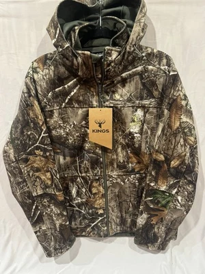 Men’s Kings Camo Hunter Series Wind Defender Fleece Jacket Real tree Edge SZ M - Image 1 of 4