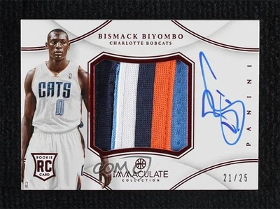 2012 Panini Immaculate Chinese Red /25 Bismack Biyombo RPA Rookie Patch Auto RC - Image 1 of 2