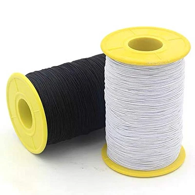 2 PCS 0.5mm White and Black Elastic Thread 547 Yard  - Image 1 of 3
