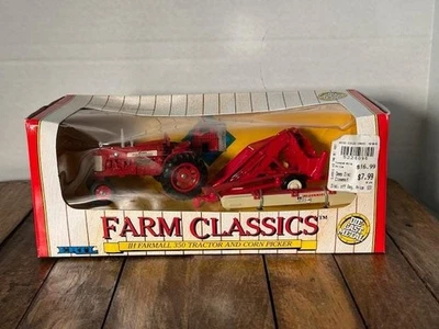 ERTL Farm Classics - IH Farmall 350 Tractor & Corn Picker Die-Cast 1/43 (NRFB) - Image 1 of 4