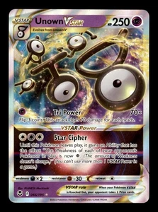 Unown VSTAR 066/195 Ultra Rare Pokemon Sword & Shield Silver Tempest - Picture 1 of 2