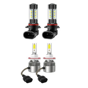 8000K LED Headlight Hi/Lo + Fog Light For 2004-2014 Ford F-350 4 Bulbs Cambo kit - Picture 1 of 10