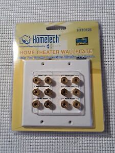 HomeTech HT10125 Home Theater Wall Plate Six Channel Speaker Connection
