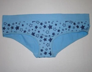 UNION BAY YOGA SPORT BIKINI PANTIES M MEDIUM BLUE STARS JUNIORS SEAMLESS - Picture 1 of 2