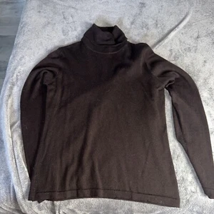 Linea Donna Sweater Womens Medium Merino Wool Pullover Lightweight Turtleneck - Picture 1 of 4