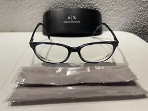 Armani Xhange AX Blue Lucite Wayfarer Glasses Metal Temple AX3005 #Z5 - Picture 1 of 7