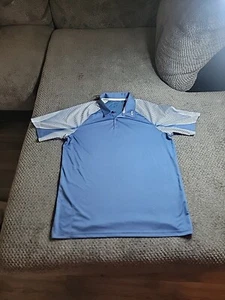 Oakley Golf Poloshirt Top Herren Größe M blau weiß gestreift Preppy leicht - Bild 1 von 7