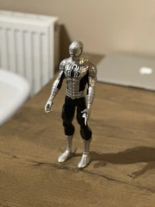 Marvel Silver Armoured Suited Spiderman 11.5" Action Figure Hasbro 2013 - Picture 1 of 4