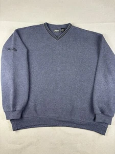 Vintage Ping Golf Sweatshirt Men’s Extra Large Blue V Neck Pullover Cotton 90s - Picture 1 of 6