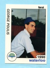 1990 Minor League George Poulis - Waterloo Diamonds - Box 154