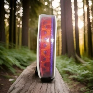 Red Orange Purple Design Wired Acetate ribbon 5/8" By 25M/82FT made in France - Picture 1 of 4