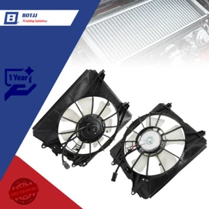 AC Condenser Radiator Cooling Fan Pair Fit For 2.4L L4 Honda CR-V CRV 2010-2011 - Picture 1 of 11