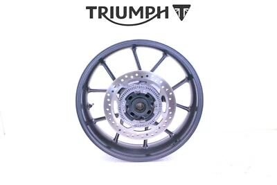 #308 Rear OEM Wheel Rim w/ Rotor *STRAIGHT* Triumph Street Twin 2016-2022 - Image 1 of 4