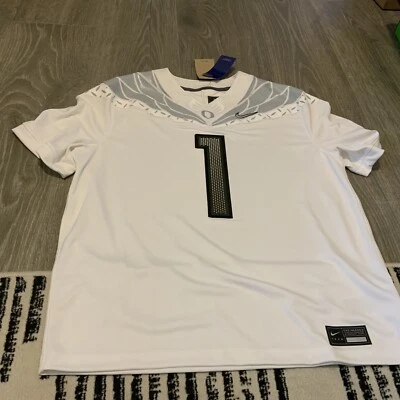 Nike Oregon Ducks 2024 Jersey White Silver Men’s Size: 2XL NWT Dri-Fit - Image 1 of 4