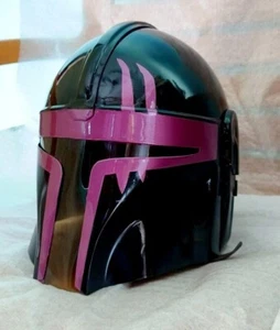 The Mandalorian Steel Wearable Helmet Star Wars Pink Series Boba Fett Costume - Picture 1 of 5