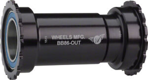 Wheels Manufacturing BB86/92 Shimano Bottom Bracket ABEC-3 Bearings BLK Cups - T