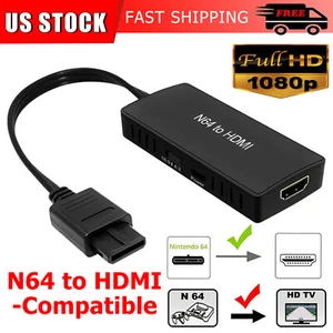 1080P HDMI Adapter Converter & Cable For Nintendo 64/SNES/SFC Gamecube Console - Picture 1 of 10