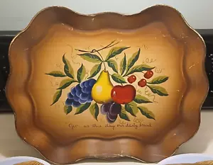 Vintage NASHCO Serving Tray ~ Give Us This Day Our Daily Bread ~ USA - Picture 1 of 5