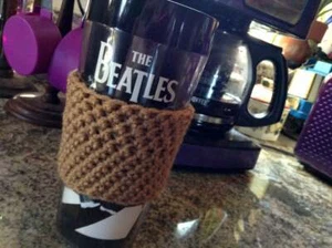 Honey Brown Crochet Coffee Sleeve (READY TO SHIP!) - Picture 1 of 1