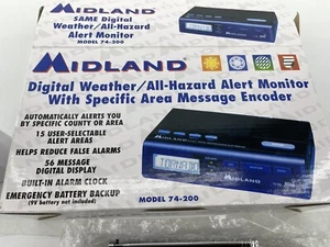 Midland 74-200 NOAA Digital All Weather Radio Hazard Alert Monitor Receiver - Zdjęcie 1 z 8