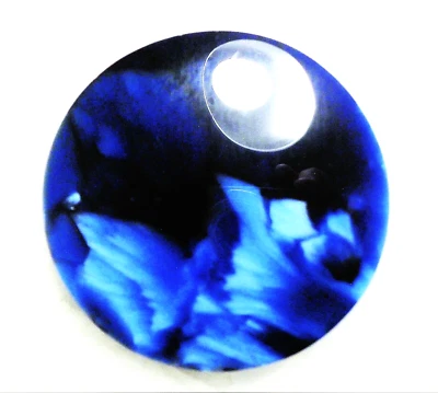 40.68cts ORIGINAL BLUE VICTORIA STONE 31 x 31 x 5 mm CABOCHON MAN MADE - Image 1 of 3