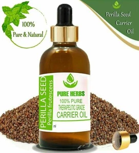 Pure Herbs Perilla Seed Perilla Frutescens 100% Pure Carrier Oil 100ml G587 - Picture 1 of 1