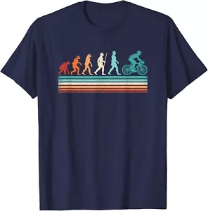 Retro Cyclist Evolution Cycling Mountain Bike Biking Bicycle T-Shirt Hoodie - Picture 1 of 14