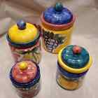 1994 Fruita De Roma Canister Tabletops Unlimited Set Of 4