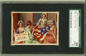 1954 Topps Scoop #93 Betsy Ross US Flag 1777 SGC NM/MT 8 Scoops High Nbr