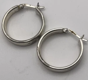 925 breite Sterling Silber Creolen 1 Zoll - Bild 1 von 3